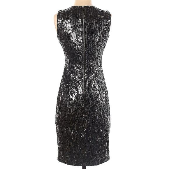 Calvin Klein Velvet Sequin Snake Print Sheath Cocktail Dress 2 NWT $159 - Picture 5 of 9